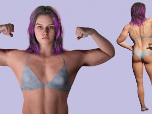 Muscular Women Full Rigged 3D मॉडल