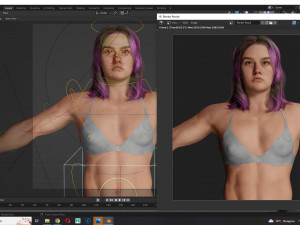 Muscular Women Full Rigged 3D मॉडल