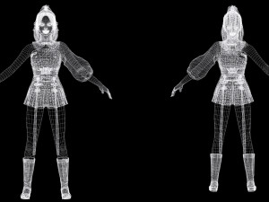 Chinese Girl Full Product Low-poly Modèle 3D