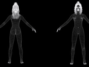 Chinese Girl Full Product Low-poly Modèle 3D
