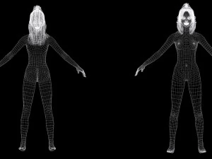 Chinese Girl Full Product Low-poly 3D Model