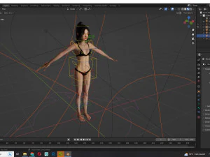 Chinese Girl Full Product Low-poly 3D Model