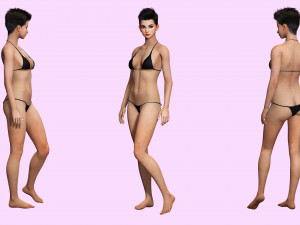 Pixie Casual Girl - Model with Full Rig 3D 模型