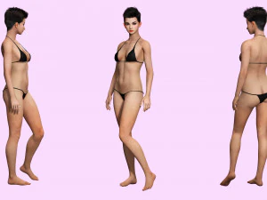 Pixie Casual Girl - Model with Full Rig 3D Model