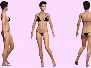 Pixie Casual Girl - Model with Full Rig 3D Model