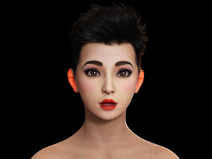 Pixie Casual Girl - Model with Full Rig 3D 模型