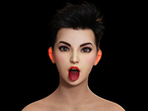 Pixie Casual Girl - Model with Full Rig 3D 模型