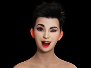 Pixie Casual Girl - Model with Full Rig 3D Model