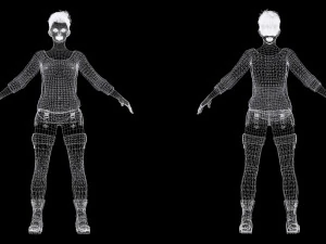Pixie Casual Girl - Model with Full Rig 3D Model