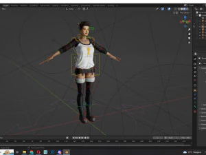 Pixie Casual Girl - Model with Full Rig 3D Model