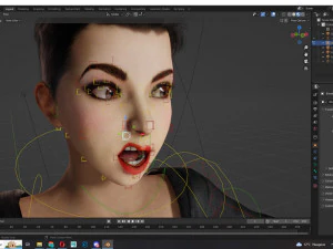 Pixie Casual Girl - Model with Full Rig 3D Model