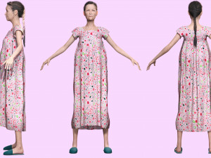 Evelyn - Realistic Old Woman 3D Model