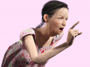 Evelyn - Realistic Old Woman 3D Model