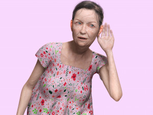 Evelyn - Realistic Old Woman 3D Model