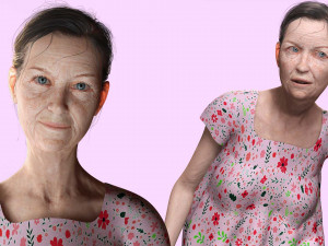 Evelyn - Realistic Old Woman 3D Model
