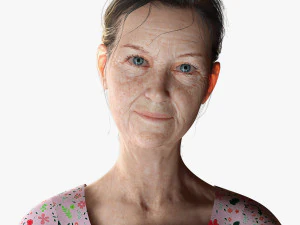 Evelyn - Realistyczna stara kobieta Model 3D