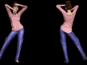 Mei Ling Realistic Asian Woman with Two Outfits 3D Модель