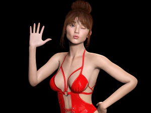 Mei Ling Realistic Asian Woman with Two Outfits 3D Model