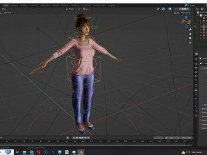 Mei Ling Realistic Asian Woman with Two Outfits 3D Модель
