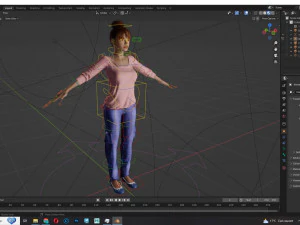 Mei Ling Realistic Asian Woman with Two Outfits 3D Model