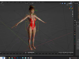 Mei Ling Realistic Asian Woman with Two Outfits 3D Model