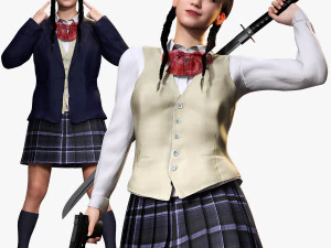 사쿠라 쿠로하나 데들리 블로썸 3D 모델