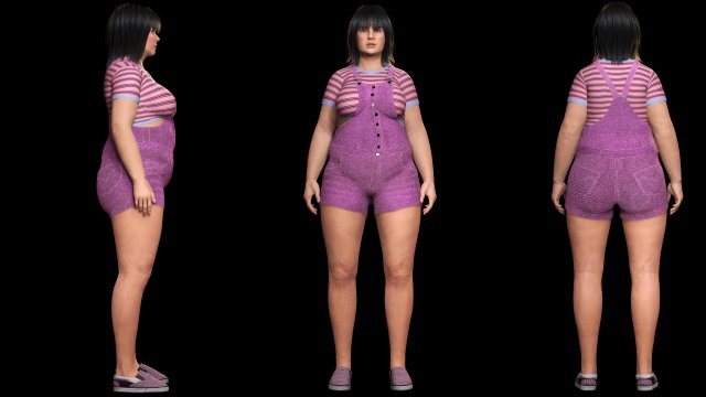 Rosie - The Curvy Beauty model Modelo 3D in mulher 3DExport