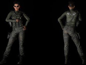 Raven Steele -Warrior Queen of the Frontlin 3D Model