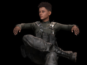 Raven Steele -Warrior Queen of the Frontlin 3D Model