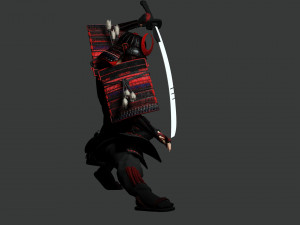 Realistic Samurai female 3D Model