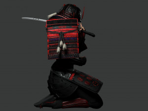 Realistic Samurai female 3D Model