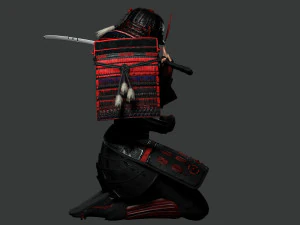 Realistic Samurai female 3D Model