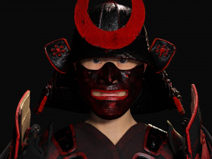Realistic Samurai female 3D Model