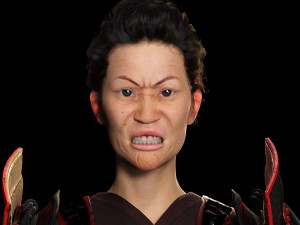 Realistic Samurai female 3D Model