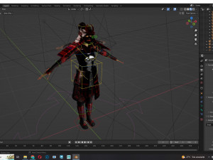 Realistic Samurai female 3D Model