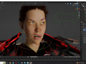 Realistic Samurai female 3D Model