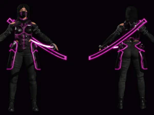 Futuristic Cyberpunk Samurai 3D Model