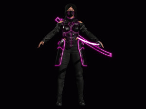 Futuristic Cyberpunk Samurai 3D Модель