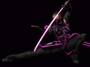 Futuristic Cyberpunk Samurai 3D Model