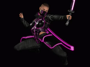 Futuristic Cyberpunk Samurai 3D Model