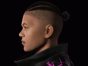 Futuristic Cyberpunk Samurai 3D Model