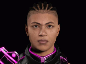 Futuristic Cyberpunk Samurai 3D Model
