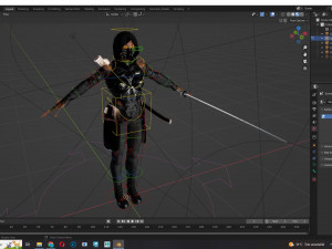 Futuristic Cyberpunk Samurai 3D Модель