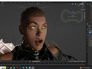 Futuristic Cyberpunk Samurai 3D Model