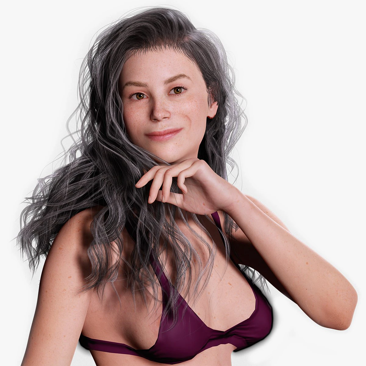 Camilia Realistic Women 3D Model .c4d .max .obj .3ds .fbx .stl .blend 