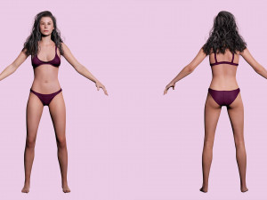 Camilia Realistic Women 3D Модель