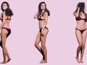 Camilia Realistic Women 3D Модель