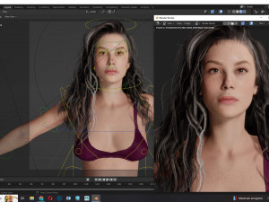 Camilia Realistic Women 3D Модель