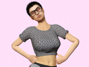 Mia khalifa- Low-poly 3D Model
