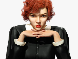 퀸 갬빗 - 안야 테일러 3D 모델